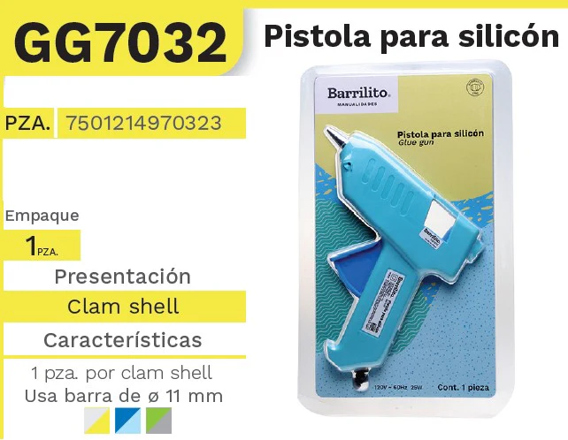 Pistola p/Silicon Eléctrica 120v PE-40w barraØ11mm Barrilito® GG7032 [Pieza] - Image 2