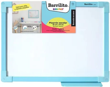 Pizarrón Blanco Escolar  30×40cm Barrilito® [Pieza]