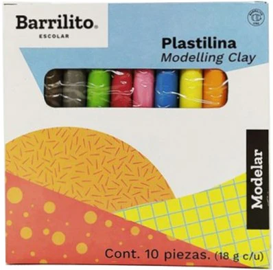 Plastilina Barra Barritas Colores Caja c/10 Barrilito® MX180 [Caja]
