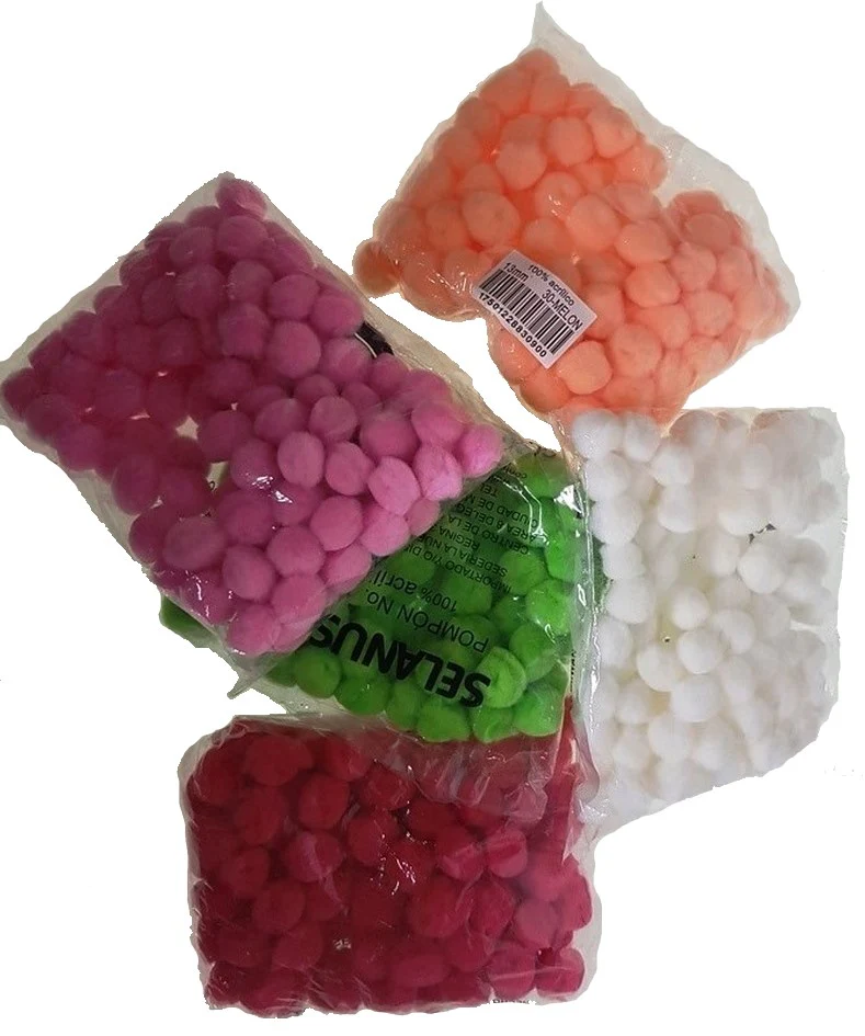 Pom Pom c/100 Ø18mm Colores #18 Mercería® [Bolsa]