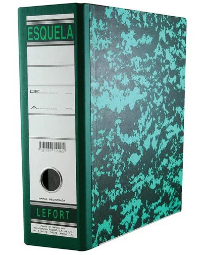 Registrador 2 argollas 2" Marmoleado Esquela Lefort® 0003O [Pieza]