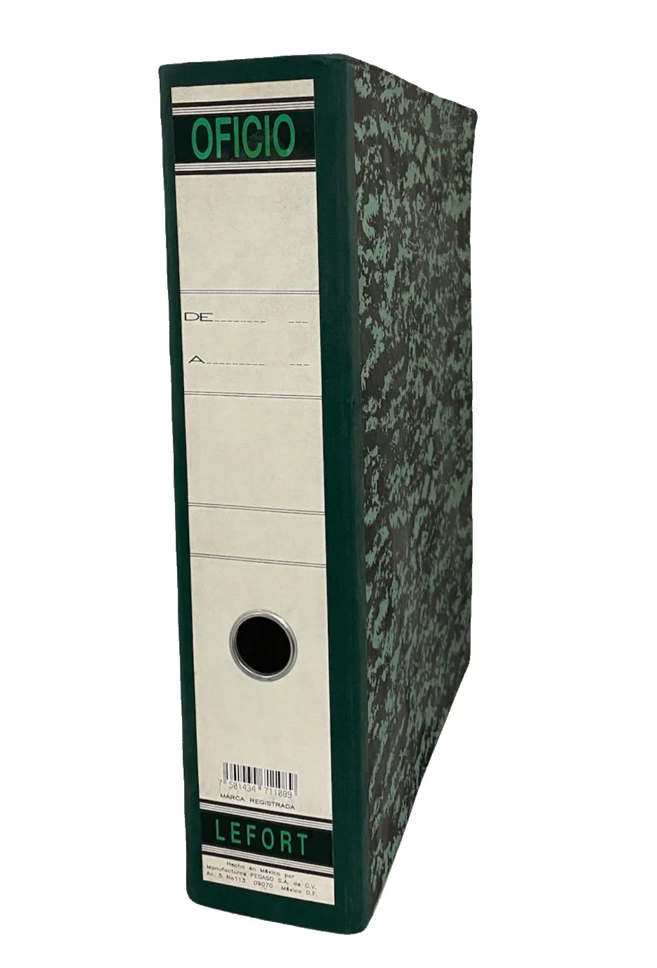 Registrador 2 argollas 2" Marmoleado Oficio Lefort® 0002O [Pieza]