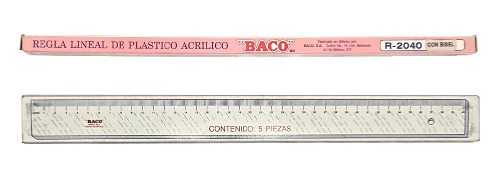 Regla Acrílico  Transparente Baco® [Pieza] - Image 3