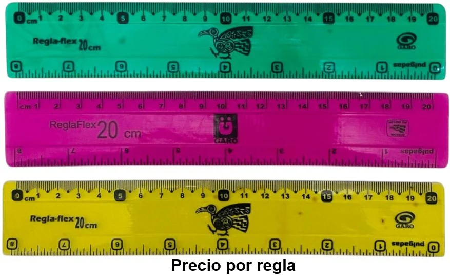 Regla Flexible Flex20 20cm Colores Transpa Garo® RF-20 [Pieza]