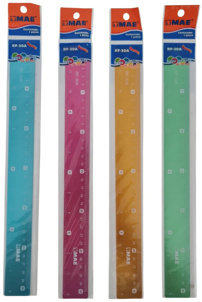 Regla Metálica 30cm Colores MAE® RF-30A [Pieza] - Image 4