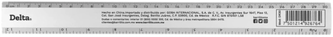 Regla Metálica 30cm Delta® DR30 [Pieza]