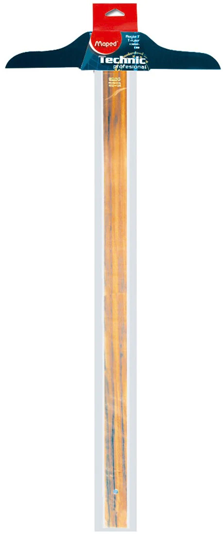 Regla "T" Profesional #1302 Fija Madera-Acrilic 100cm sin Graduar sin bisel Maped® [Pieza]
