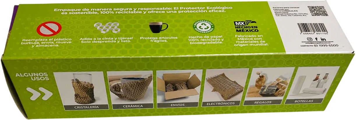 Rollo Papel para Empaque Tipo Malla Panal Kraft 30cm×10m TecnoEmbalajes® [Pieza] - Image 4