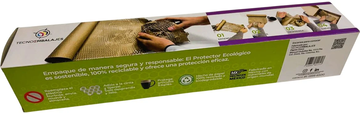 Rollo Papel para Empaque Tipo Malla Panal Kraft 43cm×10m TecnoEmbalajes® [Pieza] - Image 4