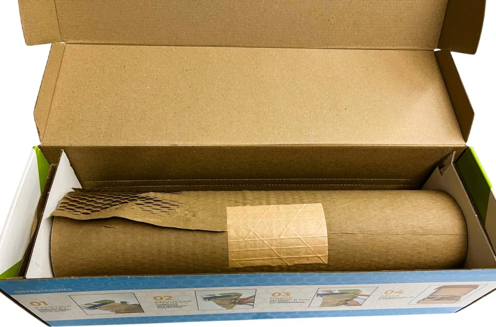 Rollo Papel para Empaque Tipo Panal c/dispensador Kraft 43cm×30m TecnoEmbalajes® [Pieza] - Image 4