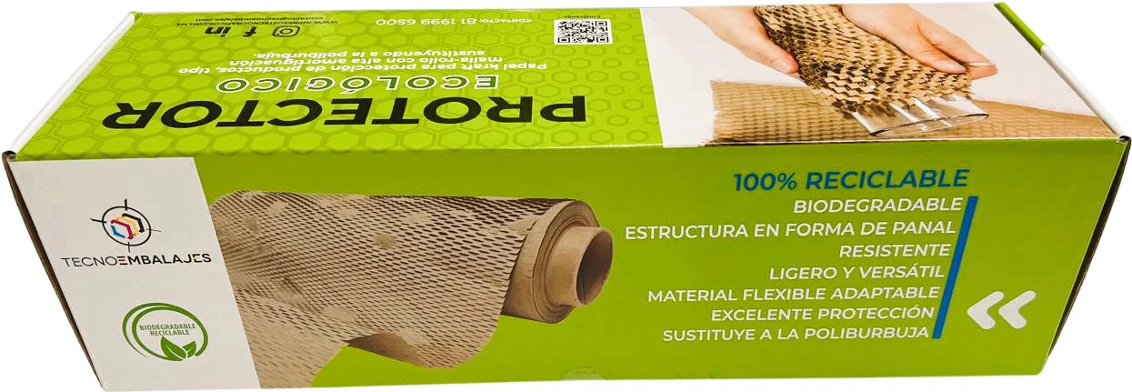Rollo Papel para Empaque Tipo Panal c/dispensador Kraft 43cm×30m TecnoEmbalajes® [Pieza] - Image 6