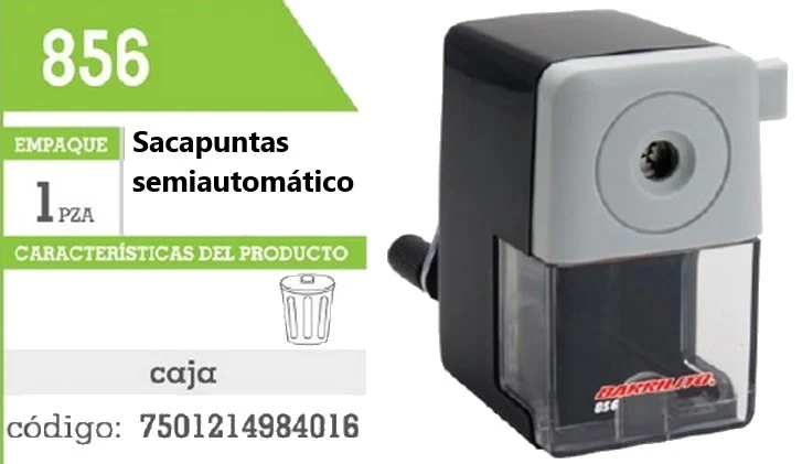 Sacapuntas Semi-Automatic Manual Plástico-Metal Barrilito® 856 [Pieza] - Image 2