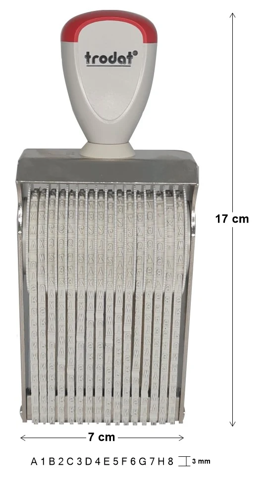 Sello Abecedario  3mm  A-Z,0-9,/,',-,×,+ Trodat® [Pieza]