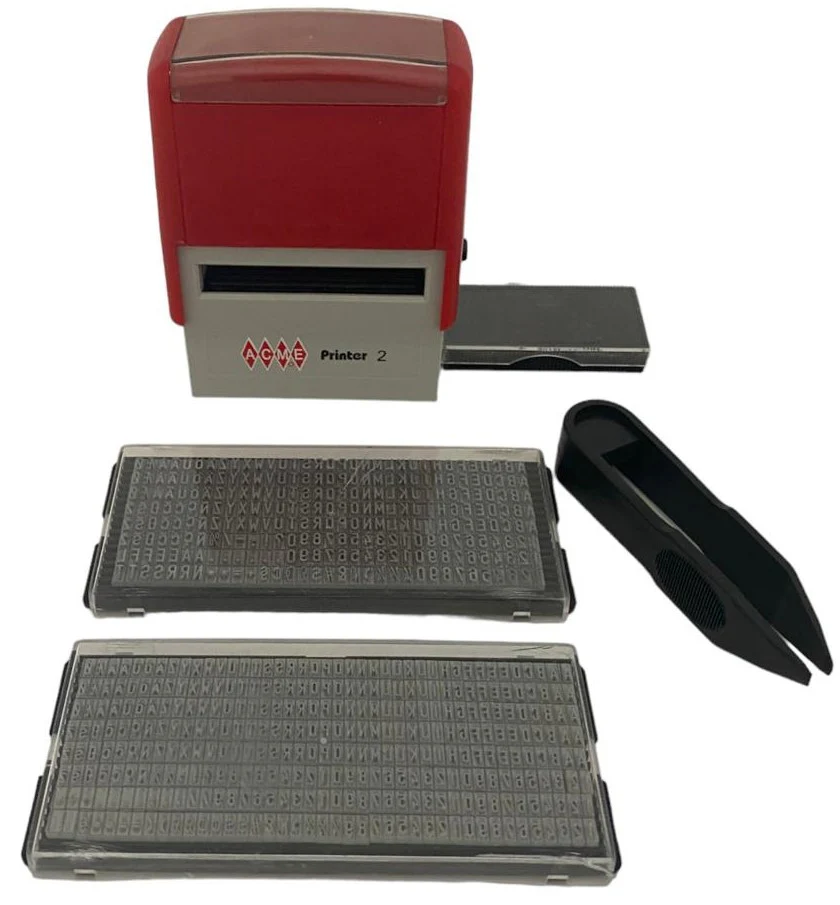 Sello Tinta Automática Printy c/2 Imprentillas 4 Líneas 48×19mm Barrilito® 9952 [Pieza]