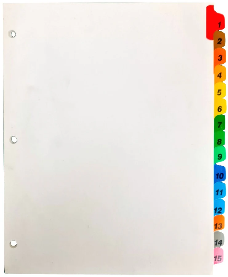 Separador Hojas p/Carpeta Blanco colorTap  Carta Proesa® [Bolsa de plástico] - Image 9