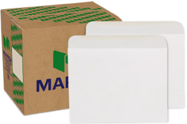 Sobre Bolsa 3 Tipo Cartera ½ Carta 60kg Blanco Bond 16.5×25cm Mapasa® [Sobre]