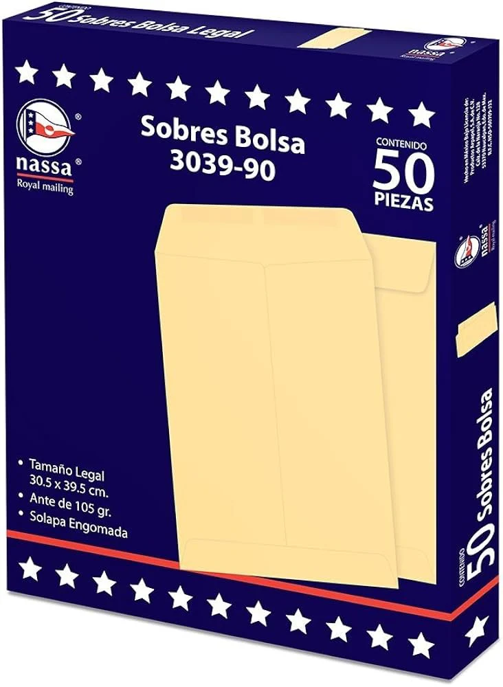 Sobre Bolsa 3039-90 caja c/50 80kg Ante 30.5×39.5 Nassa® IA0301
