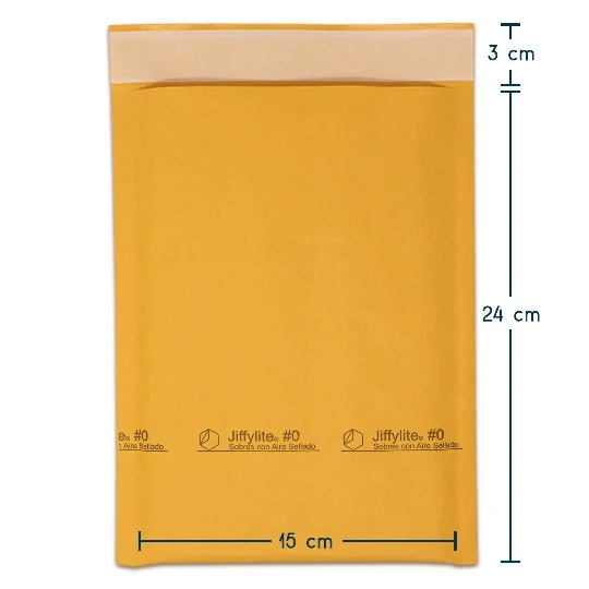 Sobre Bolsa c/Burbuja Golden Kraft Cierre c/Adhesivo Mapasa®/JiffyLite® [Sobre]