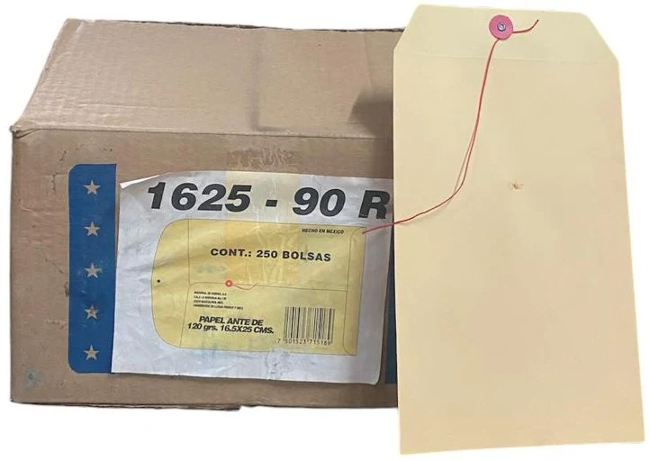 Sobre Bolsa c/Rondana 1625-80R Esquela 80kg Ante 16.5×25cm Nassa® IA0071 [Sobre]