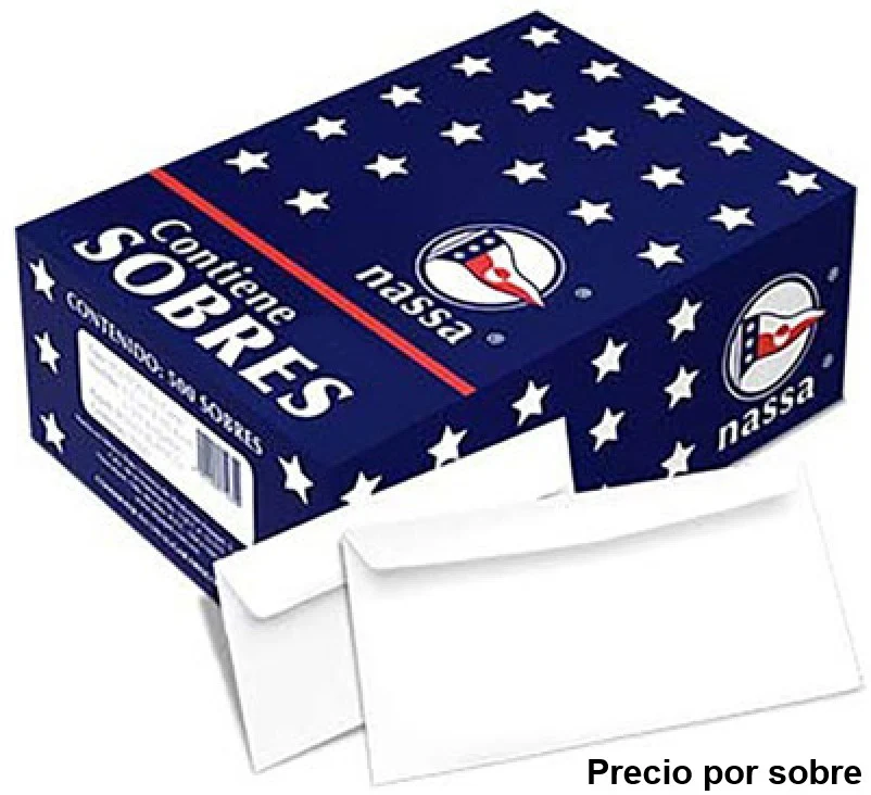 Sobre Boston 40kg Blanco Bond Oficio 10 Nassa® [Sobre]