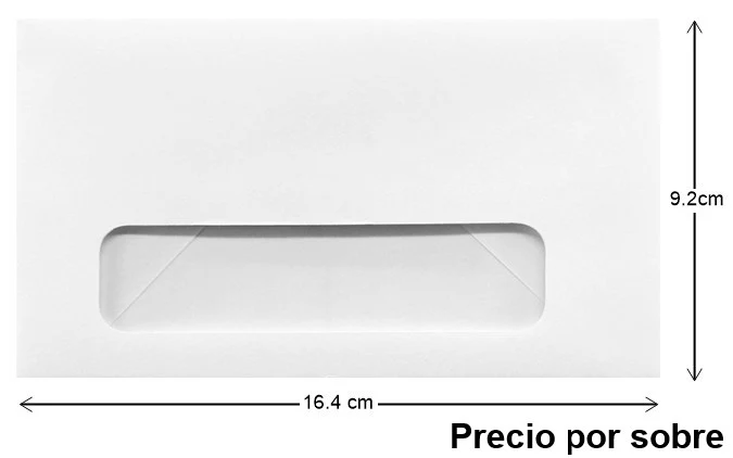Sobre c/Ventana Celo-Boston 50kg Blanco Bond Carta 6¾ Nassa® HA0079 [Sobre]