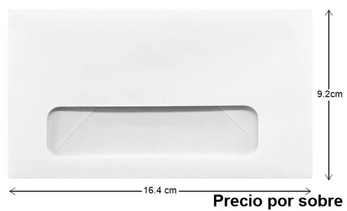 Sobre c/Ventana Celo-Boston 63kg Blanco Bond Carta 6¾ Nassa® HA0081 [Sobre]