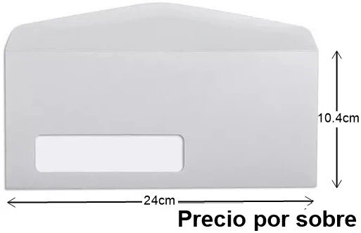 Sobre c/Ventana Celo-Boston 63kg Blanco Bond Oficio 10 Nassa® HA0082 [Sobre]