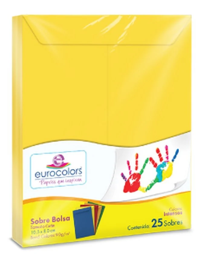Sobre Eurocolors  B  23×30.5cm Bolsa Carta pack c/25 eurocolors [Caja] - Image 2
