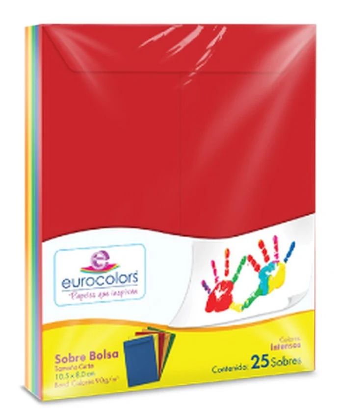Sobre Eurocolors  B  23×30.5cm Bolsa Carta pack c/25 eurocolors [Caja] - Image 3