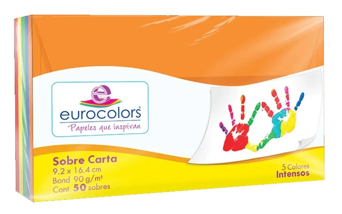 Sobre Eurocolors  C  9.2×16.4cm Carta pack c/50 eurocolors [Caja] - Image 3