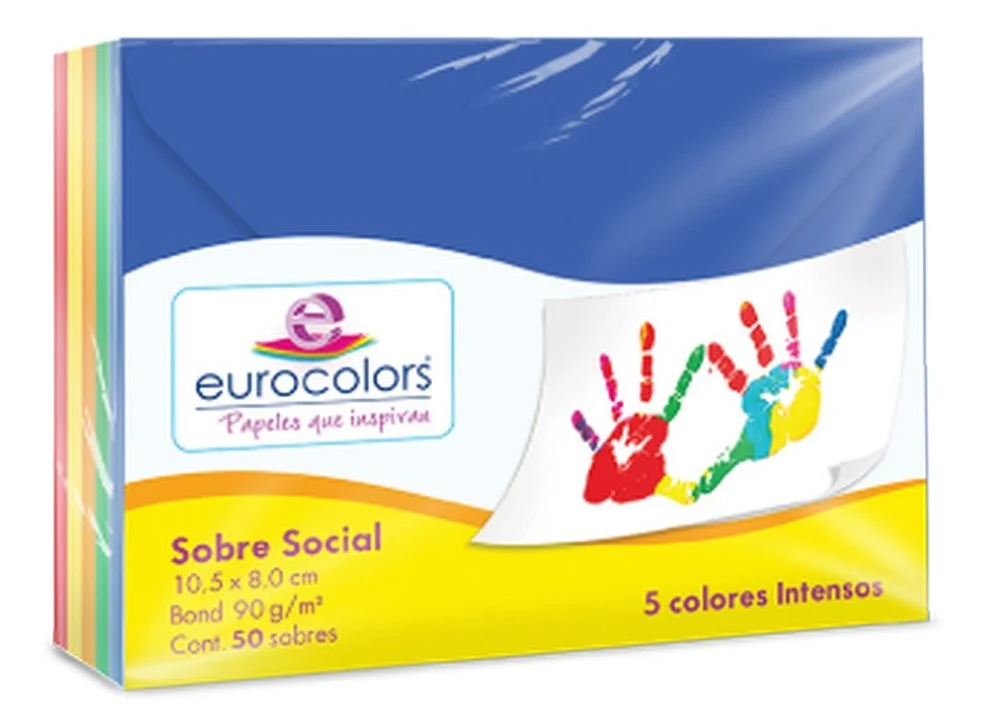 Sobre Eurocolors  S  8.0×10.5cm Social pack c/50 eurocolors [Caja]
