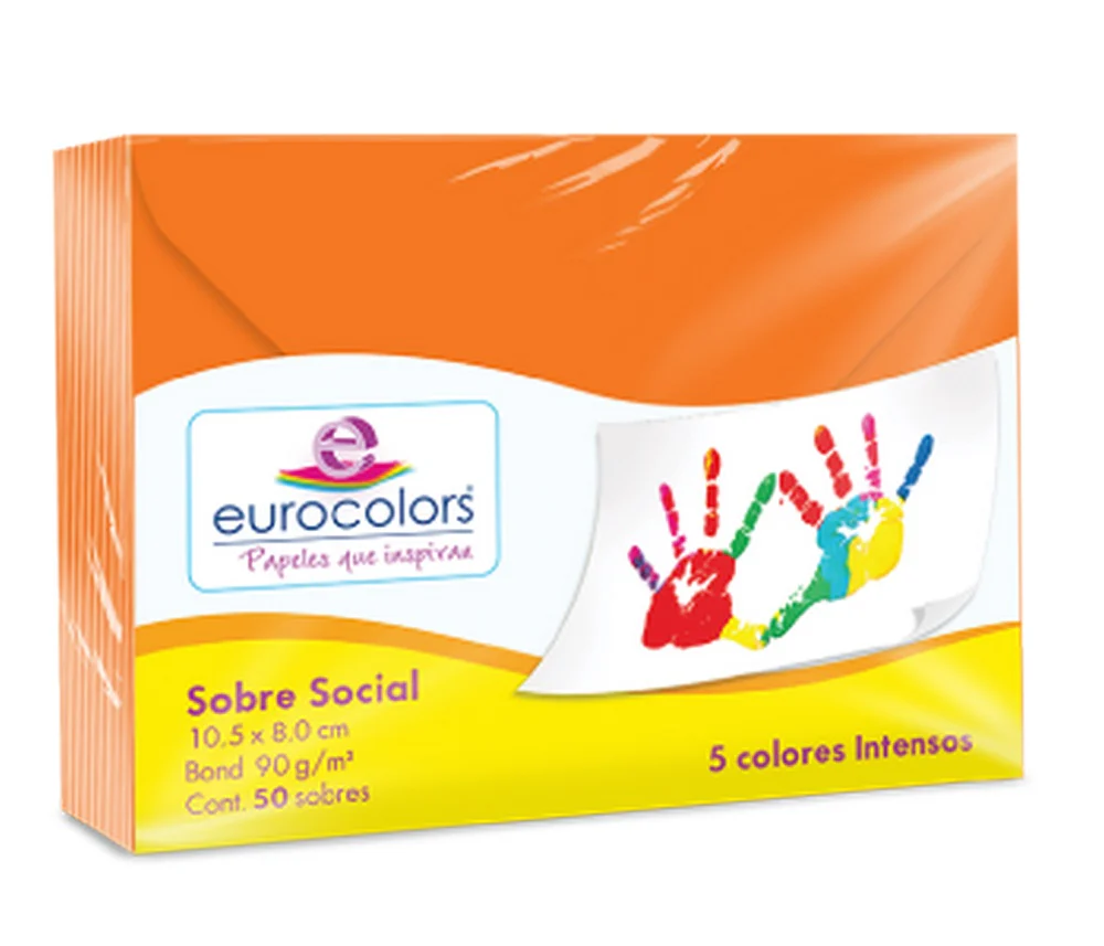 Sobre Eurocolors  S  8.0×10.5cm Social pack c/50 eurocolors [Caja] - Image 2