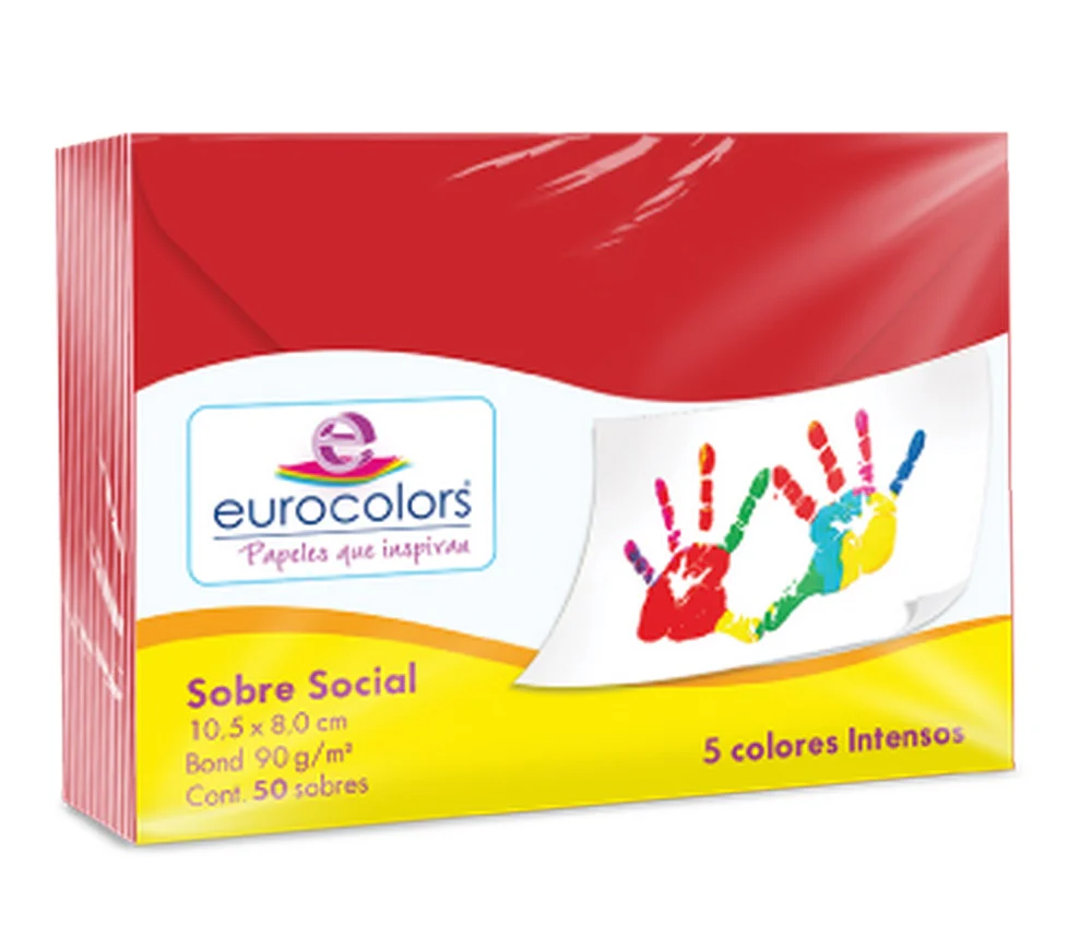 Sobre Eurocolors  S  8.0×10.5cm Social pack c/50 eurocolors [Caja] - Image 3