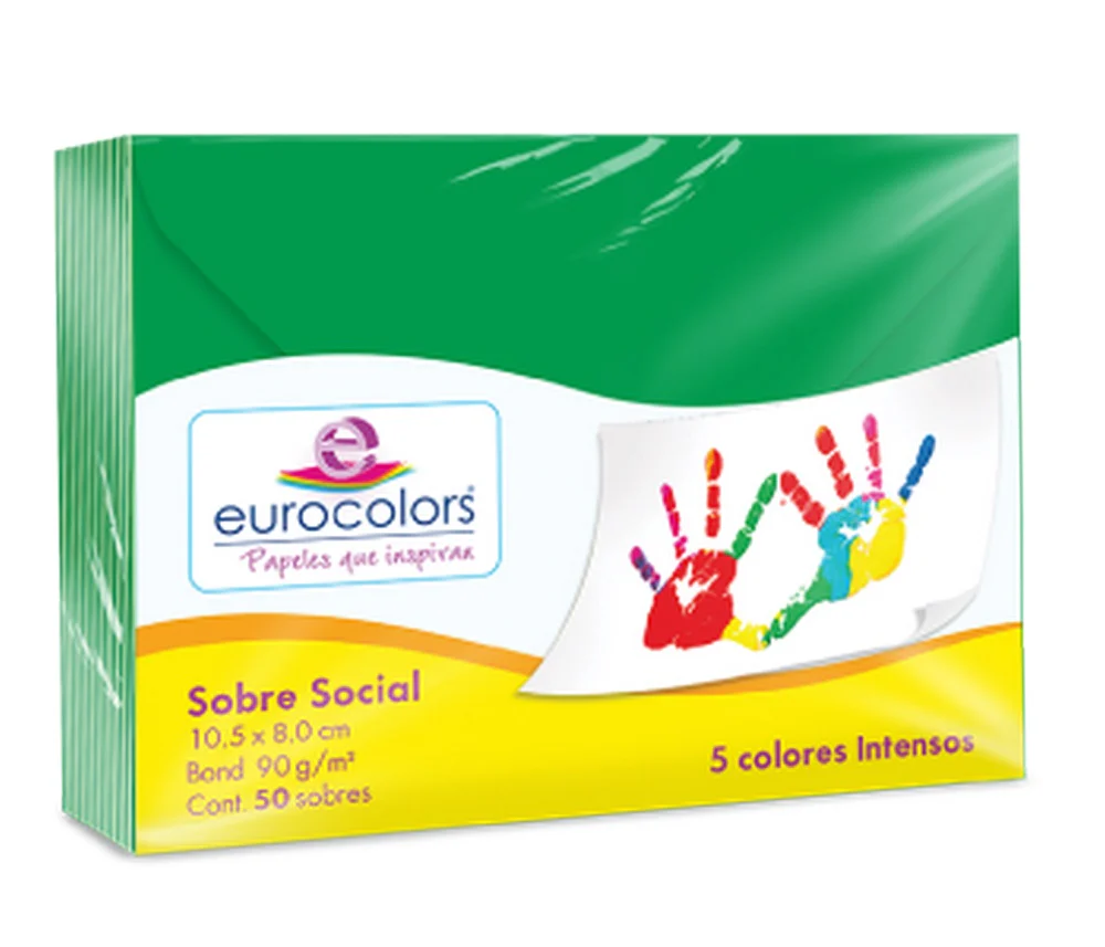 Sobre Eurocolors  S  8.0×10.5cm Social pack c/50 eurocolors [Caja] - Image 4