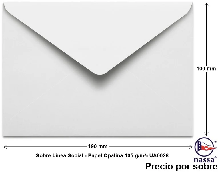 Sobre Linea Social Bond Blanco 100×190mm Nassa® UA0028 [Sobre]