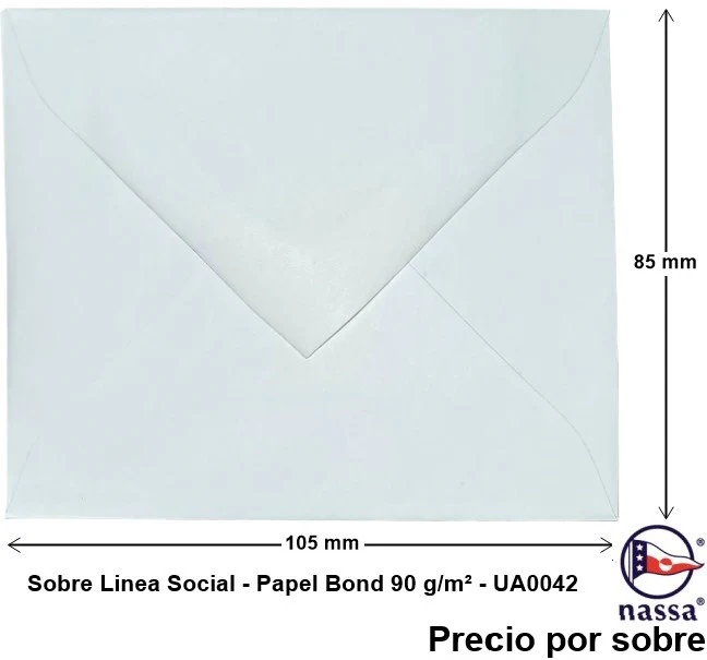 Sobre Linea Social Bond Blanco 85×105mm Nassa® UA0042 [Sobre]