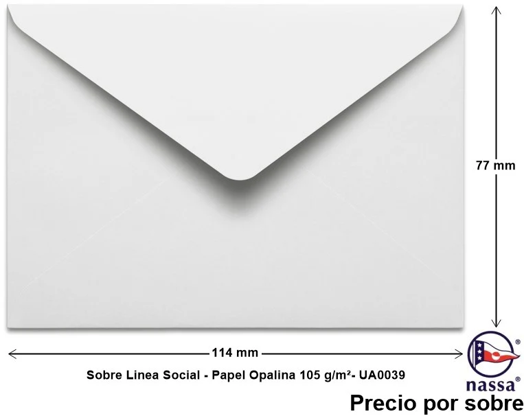 Sobre Linea Social Opalina Blanco 77×114mm Nassa® UA0039 [Sobre]