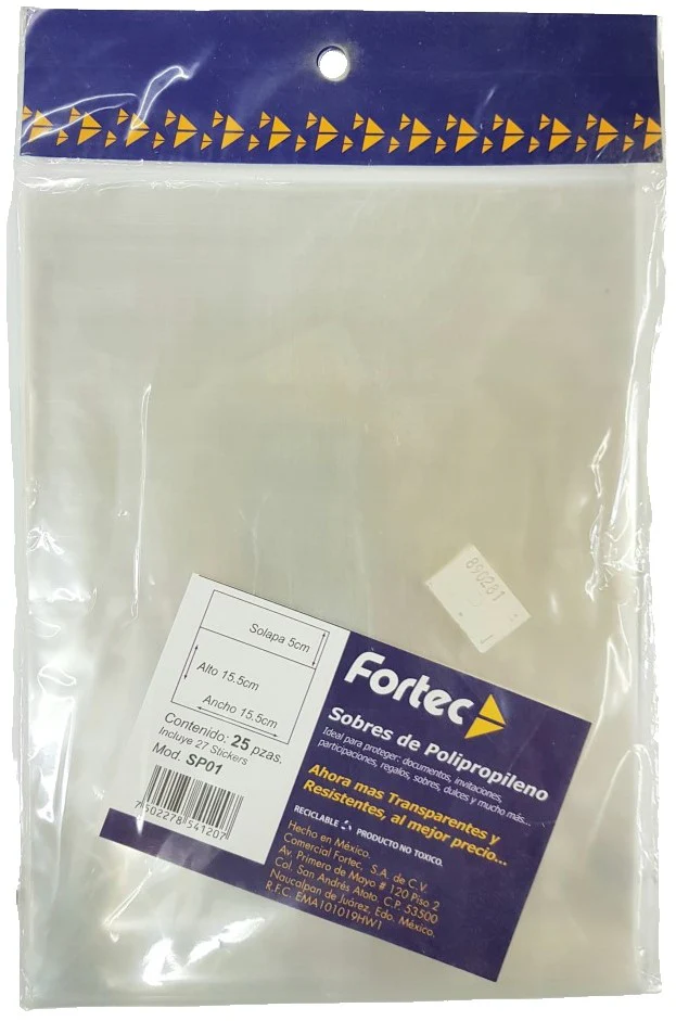 Sobre Polipropileno  c/25 Fortec® [Bolsa] - Image 3