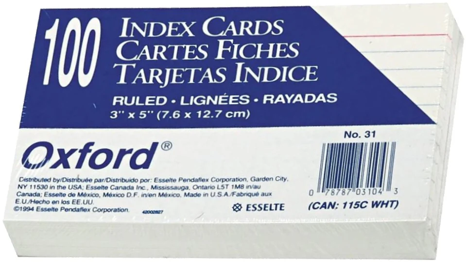 Tarjeta Índice Blanca Rayada  c/100 Oxford® [Paquete] - Image 7