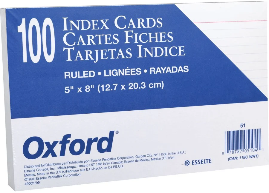 Tarjeta Índice Blanca Rayada  c/100 Oxford® [Paquete] - Image 9