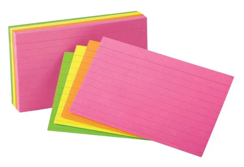 Tarjeta Índice Rayada  c/100 Colores Neón(4)  3×5" Oxford® [Paquete] - Image 3