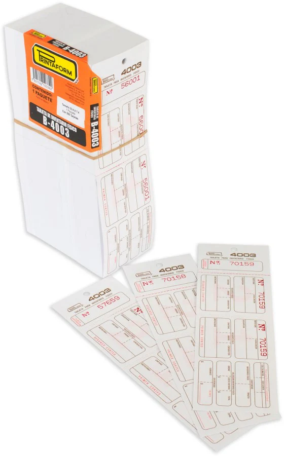 Tarjeta Inventario Fisico pack c/500 23.6×7.4cm Printaform® 4003 [Pieza] - Image 2