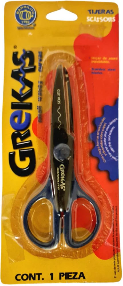 Tijera c/Bordes Curvas Chico Barrilito® GREKA2 [Pieza]
