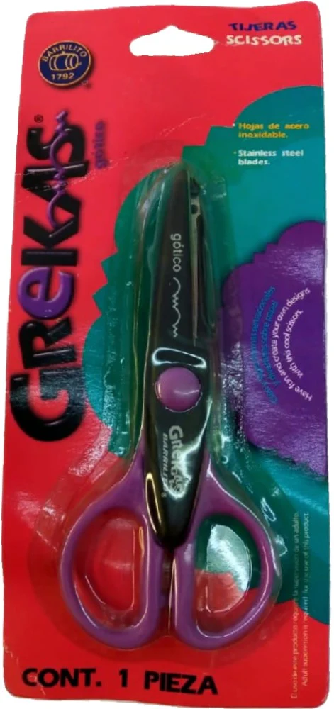 Tijera c/Bordes Gótico Chico Barrilito® GREKA6 [Pieza]