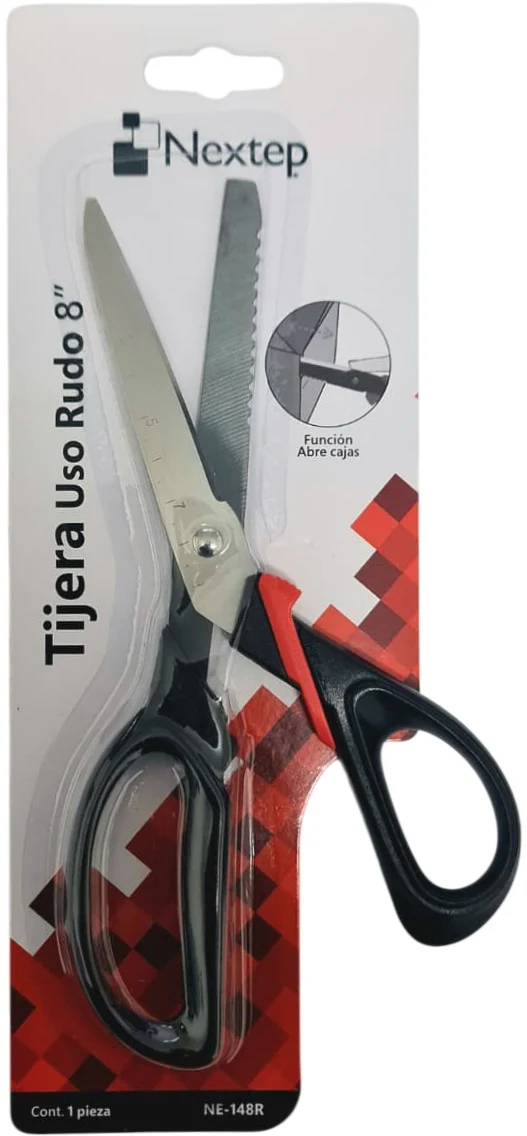 Tijera de Uso Rudo con Función Abre Cajas 8" Nextep® NE-148R [Pieza]