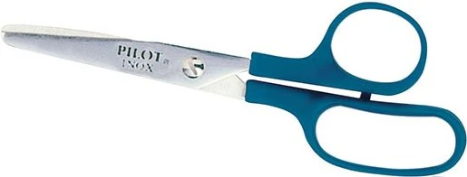 Tijera Escolar Acero Troquelado 5" Inoxidable Mango ABS Fifa® Pilot® 12-5V [Pieza]