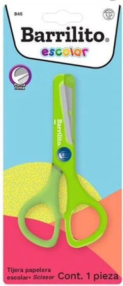 Tijera Escolar Punta Roma Plástico 5" 767-5 Barrilito® B45 [Pieza] - Image 2