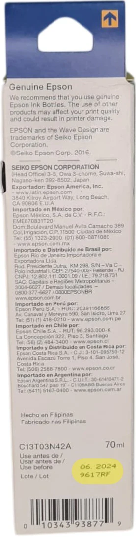 Tinta p/Impresora Caducad Epson L4150/L4160Ver Nota Amarillo C13T03N42A Epson® T504420-AL [Pieza] - Image 3