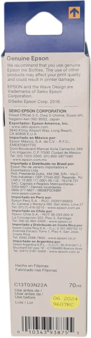 Tinta p/Impresora Caducad Epson L4150/L4160Ver Nota Cyan C13T03N22A Epson® T504220-AL [Pieza] - Image 3