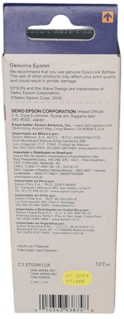 Tinta p/Impresora Caducad Epson L4150/L4160Ver Nota Negro C13T03N12A Epson® T504120-AL [Pieza] - Image 3